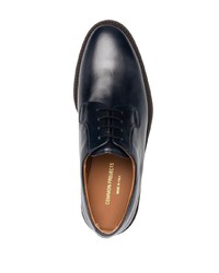 Chaussures derby en cuir bleu marine Common Projects