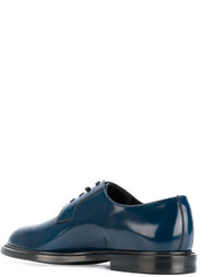 Chaussures derby en cuir bleu marine Dolce & Gabbana