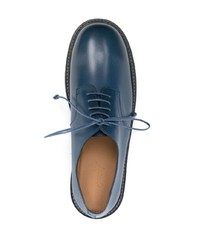 Chaussures derby en cuir bleu marine Marsèll