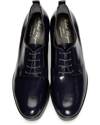 Chaussures derby en cuir bleu marine Robert Clergerie