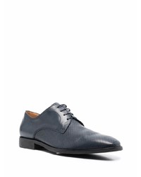 Chaussures derby en cuir bleu marine Corneliani