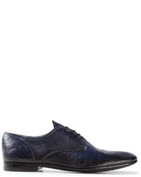 Chaussures derby en cuir bleu marine Premiata