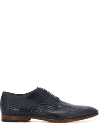 Chaussures derby en cuir bleu marine Raparo