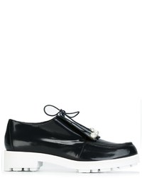 Chaussures derby en cuir bleu marine Robert Clergerie