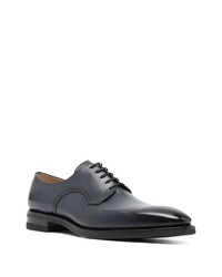 Chaussures derby en cuir bleu marine Bally