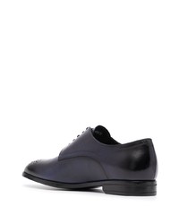 Chaussures derby en cuir bleu marine Bally