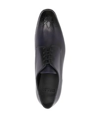 Chaussures derby en cuir bleu marine Bally