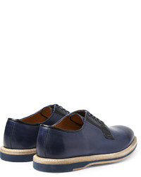 Chaussures derby en cuir bleu marine Paul Smith