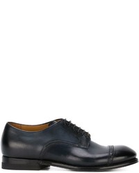 Chaussures derby en cuir bleu marine Silvano Sassetti