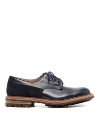 Chaussures derby en cuir bleu marine Tricker's