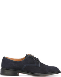 Chaussures derby en cuir bleu marine Tricker's