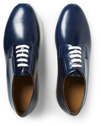 Chaussures derby en cuir bleues
