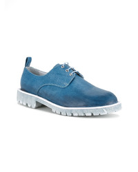 Chaussures derby en cuir bleues Diego Vanassibara