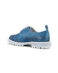 Chaussures derby en cuir bleues Diego Vanassibara