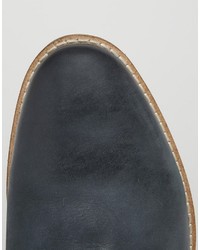 Chaussures derby en cuir bleues Asos