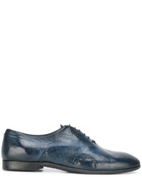 Chaussures derby en cuir bleues Silvano Sassetti