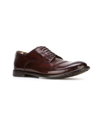 Chaussures derby en cuir bordeaux Officine Creative