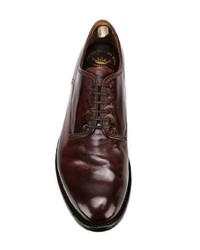 Chaussures derby en cuir bordeaux Officine Creative