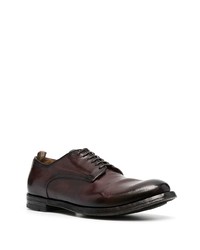 Chaussures derby en cuir bordeaux Officine Creative