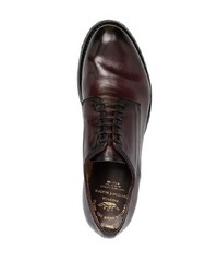 Chaussures derby en cuir bordeaux Officine Creative