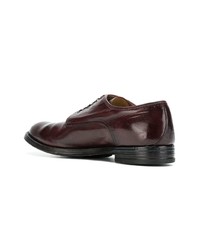 Chaussures derby en cuir bordeaux Officine Creative