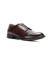 Chaussures derby en cuir bordeaux Officine Creative