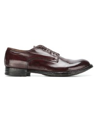 Chaussures derby en cuir bordeaux Officine Creative