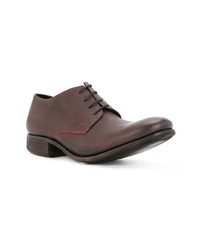 Chaussures derby en cuir bordeaux C Diem