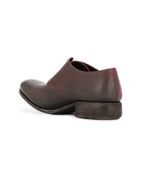 Chaussures derby en cuir bordeaux C Diem