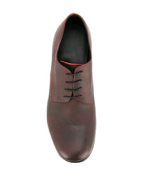 Chaussures derby en cuir bordeaux C Diem