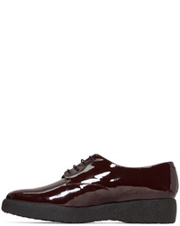 Chaussures derby en cuir bordeaux Robert Clergerie