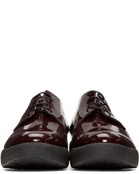 Chaussures derby en cuir bordeaux Robert Clergerie