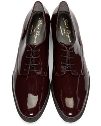 Chaussures derby en cuir bordeaux Robert Clergerie