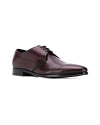 Chaussures derby en cuir bordeaux Dolce & Gabbana