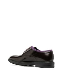 Chaussures derby en cuir bordeaux Paul Smith