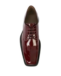 Chaussures derby en cuir bordeaux Martine Rose