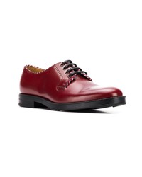 Chaussures derby en cuir bordeaux Gucci