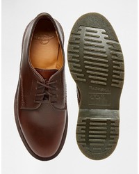 Chaussures derby en cuir bordeaux Dr. Martens