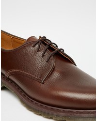 Chaussures derby en cuir bordeaux Dr. Martens