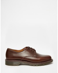 Chaussures derby en cuir bordeaux Dr. Martens