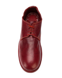 Chaussures derby en cuir bordeaux Guidi