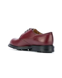 Chaussures derby en cuir bordeaux Church's