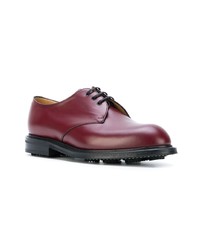 Chaussures derby en cuir bordeaux Church's