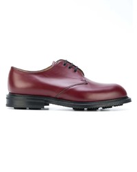 Chaussures derby en cuir bordeaux Church's