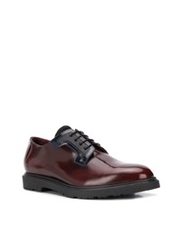 Chaussures derby en cuir bordeaux Paul Smith