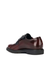 Chaussures derby en cuir bordeaux Paul Smith