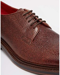 Chaussures derby en cuir bordeaux Base London