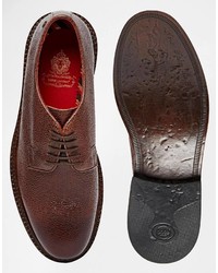 Chaussures derby en cuir bordeaux Base London