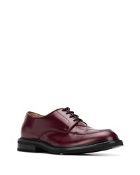 Chaussures derby en cuir bordeaux Bottega Veneta