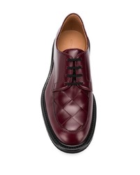 Chaussures derby en cuir bordeaux Bottega Veneta